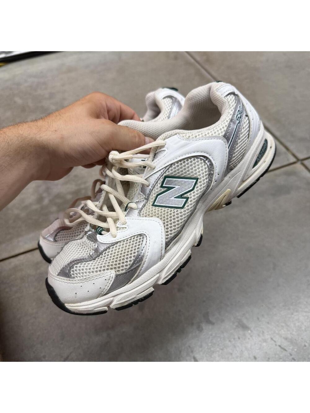 new balance 530 white and green running shoes size 8.5 MENS - Picture 4 of 6